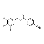 结构式 CAS# 898777-74-7, 4-[3-(3,4,5-三氟苯基)丙酰]苯甲腈