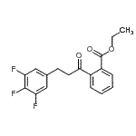 结构式 CAS# 898777-76-9, 乙基2-[3-(3,4,5-三氟苯基)丙酰]苯甲酸酯