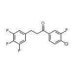 结构式 CAS# 898778-18-2, 1-(4-氯-3-氟苯基)-3-(3,4,5-三氟苯基)-1-丙酮