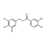 structure of CAS# 898778-21-7, 1-(3-Chloro-4-fluorophenyl)-3-(3,4,5-trifluorophenyl)-1-propanone;3'-chloro-4'-fluoro-3-(3,4,5-trifluorophenyl)propiophenone