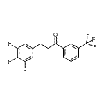 结构式 CAS# 898778-33-1, 1-[3-(三氟甲基)苯基]-3-(3,4,5-三氟苯基)-1-丙酮