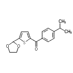 structure of CAS# 898778-37-5, [5-(1,3-Dioxolan-2-yl)-2-thienyl](4-isopropylphenyl)methanone;5-(1,3-Dioxolan-2-yl)-2-(4-isopropylbenzoyl)thiophene