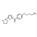 structure of CAS# 898778-65-9, (4-Butoxyphenyl)[5-(1,3-dioxolan-2-yl)-2-thienyl]methanone;2-(4-n-Butoxybenzoyl)-5-(1,3-dioxolan-2-yl)thiophene