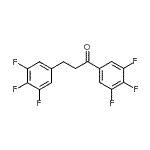 结构式 CAS# 898778-68-2, 1,3-二(3,4,5-三氟苯基)-1-丙酮