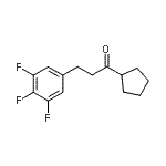 结构式 CAS# 898778-75-1, 1-环戊基-3-(3,4,5-三氟苯基)-1-丙酮
