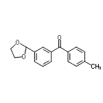 structure of CAS# 898778-85-3, [3-(1,3-Dioxolan-2-yl)phenyl](4-methylphenyl)methanone;3-(1,3-Dioxolan-2-yl)-4'-methylbenzophenone