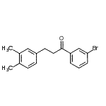 结构式 CAS# 898779-14-1, 1-(3-溴苯基)-3-(3,4-二甲基苯基)-1-丙酮
