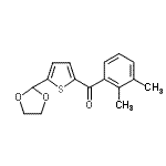 structure of CAS# 898779-16-3, (2,3-Dimethylphenyl)[5-(1,3-dioxolan-2-yl)-2-thienyl]methanone;2-(2,3-Dimethylbenzoyl)-5-(1,3-dioxolan-2-yl)thiophene