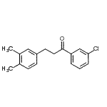 结构式 CAS# 898779-20-9, 1-(3-氯苯基)-3-(3,4-二甲基苯基)-1-丙酮