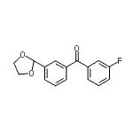 结构式 CAS# 898779-24-3, [3-(1,3-二氧戊环-2-基)苯基](3-氟苯基)甲酮