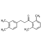结构式 CAS# 898779-41-4, 1-(2,6-二甲基苯基)-3-(3,4-二甲基苯基)-1-丙酮