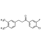 结构式 CAS# 898779-53-8, 1-(4-氯-3-氟苯基)-3-(3,4-二甲基苯基)-1-丙酮