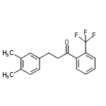 structure of CAS# 898779-61-8, 3-(3,4-Dimethylphenyl)-1-[2-(trifluoromethyl)phenyl]-1-propanone;3-(3,4-dimethylphenyl)-2'-trifluoromethylpropiophenone