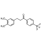 结构式 CAS# 898779-65-2, 3-(3,4-二甲基苯基)-1-[4-(三氟甲基)苯基]-1-丙酮