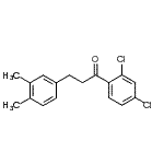 结构式 CAS# 898779-77-6, 1-(2,4-二氯苯基)-3-(3,4-二甲基苯基)-1-丙酮