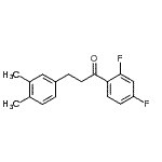 结构式 CAS# 898779-85-6, 1-(2,4-二氟苯基)-3-(3,4-二甲基苯基)-1-丙酮