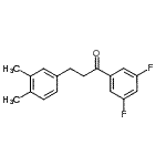 结构式 CAS# 898779-89-0, 1-(3,5-二氟苯基)-3-(3,4-二甲基苯基)-1-丙酮