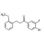 结构式 CAS# 898780-07-9, 1-(4-溴-3-氟苯基)-3-[2-(甲硫基)苯基]-1-丙酮