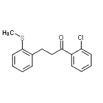 structure of CAS# 898780-16-0, 1-(2-Chlorophenyl)-3-[2-(methylsulfanyl)phenyl]-1-propanone;2'-chloro-3-(2-thiomethylphenyl)propiophenone