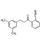 structure of CAS# 898780-23-9, 2-[3-(3,5-Dimethylphenyl)propanoyl]benzonitrile;2'-cyano-3-(3,5-dimethylphenyl)propiophenone