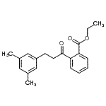 structure of CAS# 898780-32-0, Ethyl 2-[3-(3,5-dimethylphenyl)propanoyl]benzoate;2'-carboethoxy-3-(3,5-dimethylphenyl)propiophenone