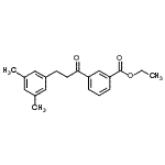 structure of CAS# 898780-35-3, Ethyl 3-[3-(3,5-dimethylphenyl)propanoyl]benzoate;3'-carboethoxy-3-(3,5-dimethylphenyl)propiophenone