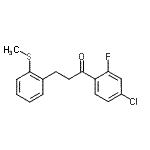 结构式 CAS# 898780-40-0, 1-(4-氯-2-氟苯基)-3-[2-(甲硫基)苯基]-1-丙酮