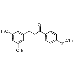 structure of CAS# 898780-44-4, 3-(3,5-Dimethylphenyl)-1-[4-(methylsulfanyl)phenyl]-1-propanone;3-(3,5-dimethylphenyl)-4'-thiomethylpropiophenone