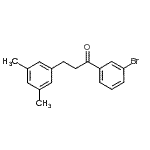 结构式 CAS# 898780-47-7, 1-(3-溴苯基)-3-(3,5-二甲基苯基)-1-丙酮