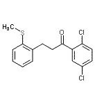 structure of CAS# 898780-49-9, 1-(2,5-Dichlorophenyl)-3-[2-(methylsulfanyl)phenyl]-1-propanone;2',5'-dichloro-3-(2-thiomethylphenyl)propiophenone