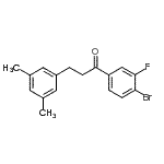结构式 CAS# 898780-74-0, 1-(4-溴-3-氟苯基)-3-(3,5-二甲基苯基)-1-丙酮