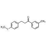 结构式 CAS# 898780-77-3, 1-(3-甲基苯基)-3-[4-(甲硫基)苯基]-1-丙酮