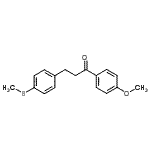 结构式 CAS# 898780-85-3, 1-(4-甲氧基苯基)-3-[4-(甲硫基)苯基]-1-丙酮