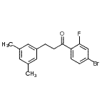 结构式 CAS# 898780-90-0, 1-(4-溴-2-氟苯基)-3-(3,5-二甲基苯基)-1-丙酮