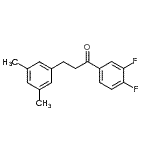 结构式 CAS# 898781-13-0, 1-(3,4-二氟苯基)-3-(3,5-二甲基苯基)-1-丙酮