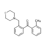 结构式 CAS# 898781-38-9, (2-甲基苯基)[2-(4-硫代吗啉基甲基)苯基]甲酮