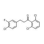 结构式 CAS# 898781-40-3, 3-(4-氯-3-氟苯基)-1-(2,6-二氯苯基)-1-丙酮