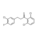 结构式 CAS# 898781-43-6, 3-(3-氯-4-氟苯基)-1-(2,6-二氯苯基)-1-丙酮