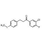 结构式 CAS# 898781-45-8, 1-(3-氯-4-氟苯基)-3-[4-(甲硫基)苯基]-1-丙酮