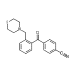 结构式 CAS# 898781-58-3, 4-[2-(4-硫代吗啉基甲基)苯甲酰基]苯甲腈