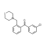 结构式 CAS# 898781-74-3, (3-氯苯基)[2-(4-硫代吗啉基甲基)苯基]甲酮