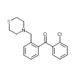 structure of CAS# 898782-00-8, (2-Chlorophenyl)[2-(4-thiomorpholinylmethyl)phenyl]methanone;2-chloro-2'-thiomorpholinomethyl benzophenone