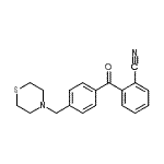 结构式 CAS# 898782-40-6, 2-[4-(4-硫代吗啉基甲基)苯甲酰基]苯甲腈