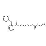 结构式 CAS# 898782-68-8, 乙基8-氧代-8-[2-(4-硫代吗啉基甲基)苯基]辛酸酯