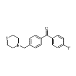 结构式 CAS# 898782-69-9, (4-氟苯基)[4-(4-硫代吗啉基甲基)苯基]甲酮