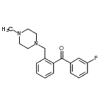 structure of CAS# 898783-09-0, (3-Fluorophenyl){2-[(4-methyl-1-piperazinyl)methyl]phenyl}methanone;3'-fluoro-2-(4-methylpiperazinomethyl) benzophenone