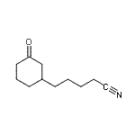 结构式 CAS# 898784-95-7, 5-(3-氧代环己基)戊腈