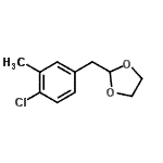 结构式 CAS# 898785-16-5, 2-(4-氯-3-甲基苄基)-1,3-二氧戊环