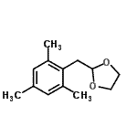 structure of CAS# 898785-34-7, 2,4,6-Trimethyl(1,3-Dioxolan-2-Ylmethyl)Benzene;2,4,6-Trimethyl(1,3-dioxolan-2-ylmethyl)benzene