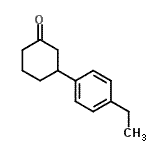 structure of CAS# 898785-41-6, 3-(4-Ethylphenyl)cyclohexanone;3-(4-Ethylphenyl)cyclohexanone;MFCD03841068